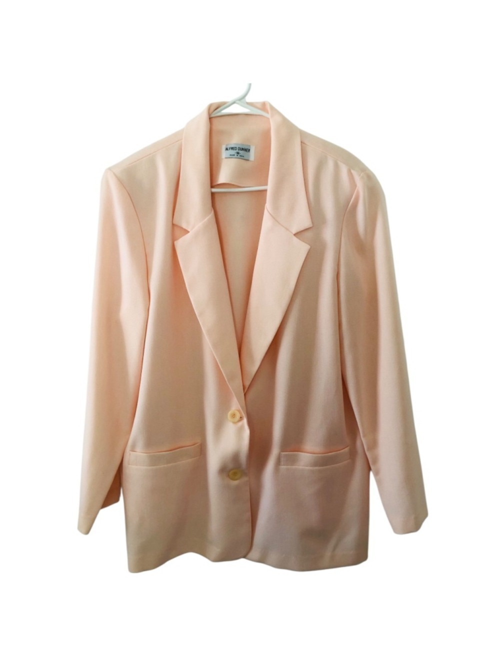 Alfred Dunner 2Pc Suit Crepe Feel Stretch NWT Blazer Size 16 Pants Size 18 Peach